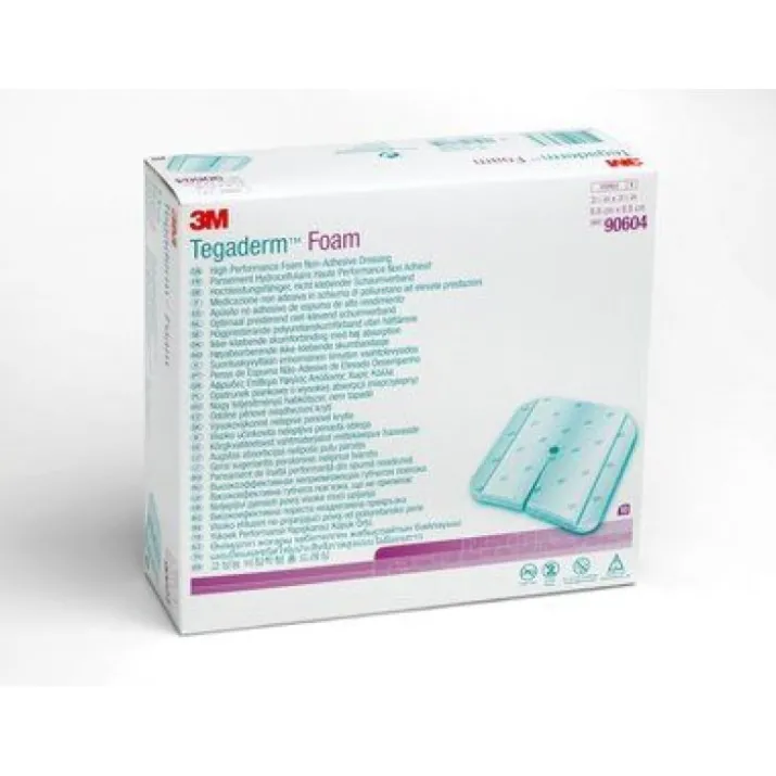 3M Tegaderm Foam Medicazione Adesiva 8,8x8,8cm 10 Pezzi