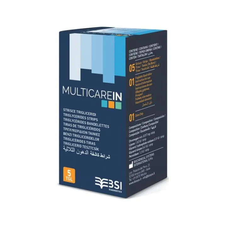 MultiCareIN Strisce Trigliceridi BSI 5 Pezzi
