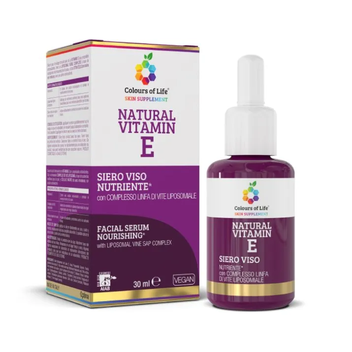 Natural Vitamin E Siero Viso Nutriente Colours of Life 30ml