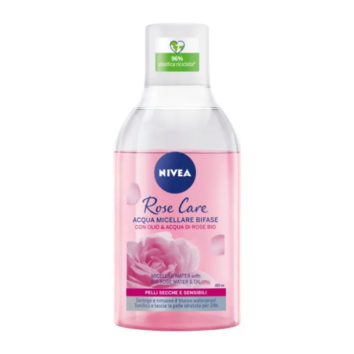 Nivea Acqua Micellare Bifase con Olio e Acqua di Rose Bio 400 ml