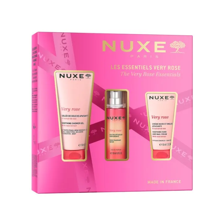 Nuxe Cofanetto Natale Very Rose: Gel Doccia, Acqua Profumata e Crema Mani