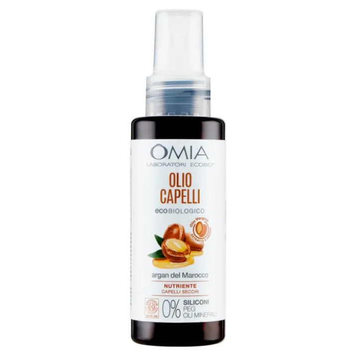 Olio Capelli Argan Del Marocco Omia Laboratori Ecobio 100ml