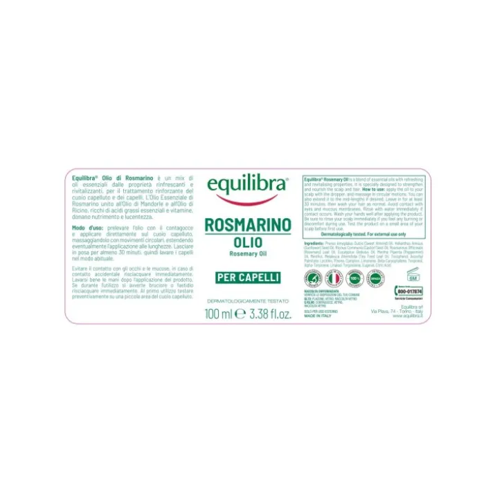 Olio di Rosmarino per Capelli Equilibra 100ml