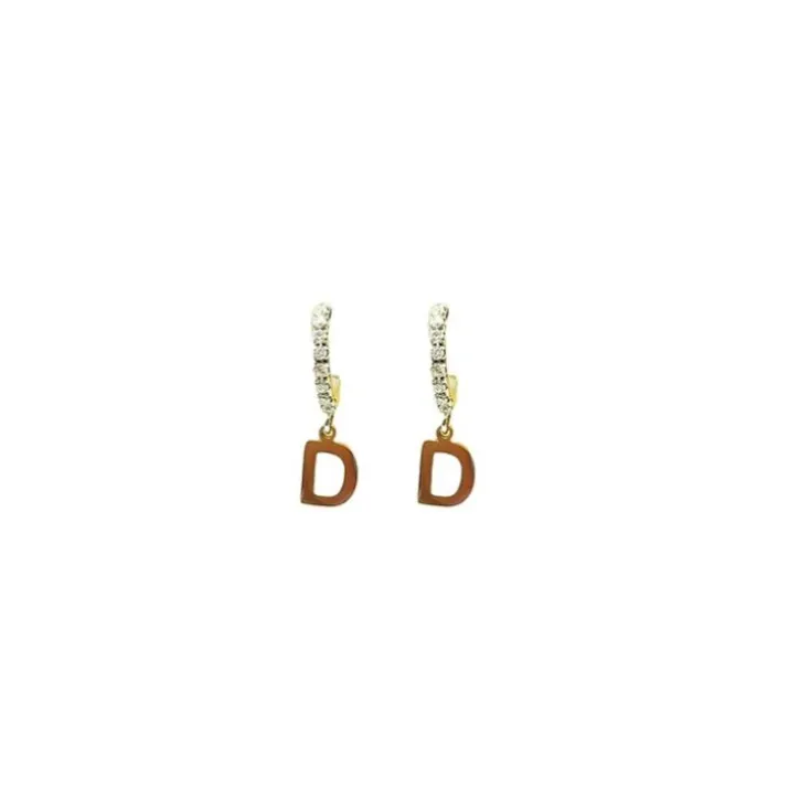 Orecchini Lettera D Oro Linea ABC MyLovly