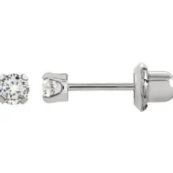 Orecchini 592 Zircone Medio 3mm Titanio Inverness 1 Paio