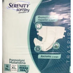 Pannolone Mutandina Soft Dry Sensitive Super XL Serenity® 15 Pezzi