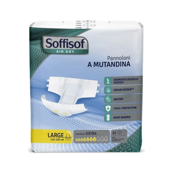 Pannoloni a Mutandina Air Dry Extra Tg.L Soffisof 15 Pezzi