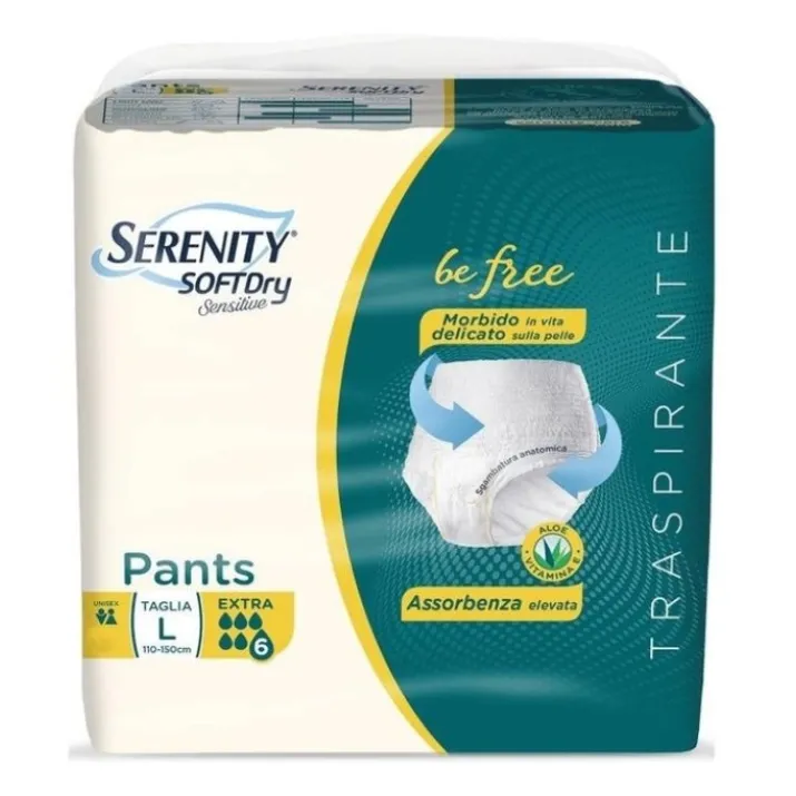 Pannoloni Extra Tg L Serenity Soft Dry Sensitive Pants 12 Pezzi