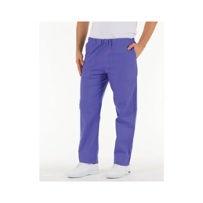 PANTALONE COTONE AZZURRO S