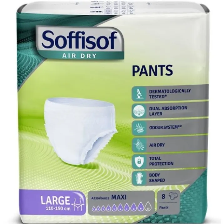 Pants Mutandine Assorbenti Super L Soffisof Air Dry 8 Pezzi