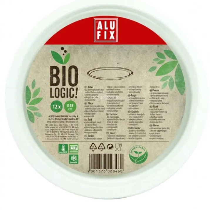 Piatti Piani Diametro 18cm ALUFIX® 12 Pezzi