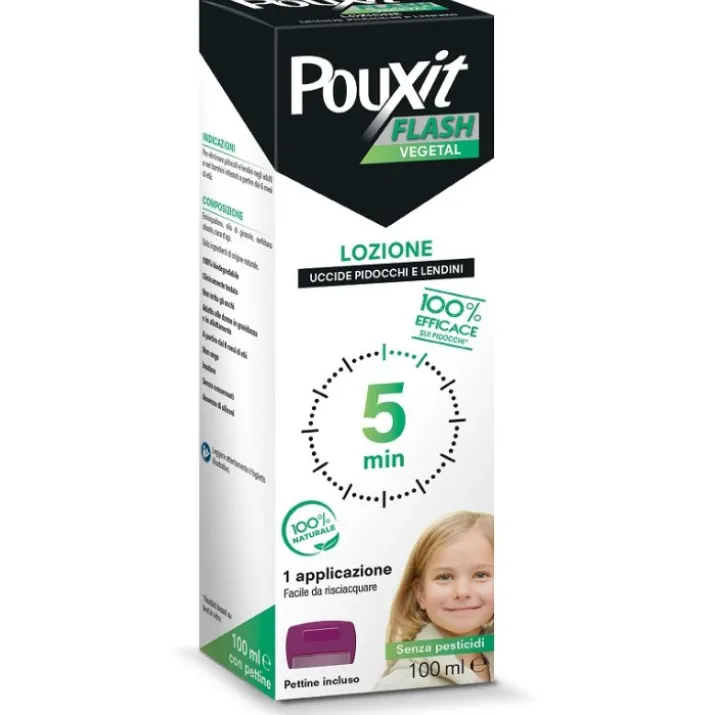Pouxit Flash Vegetal Lozione Pidocchi e Lendini 100ml