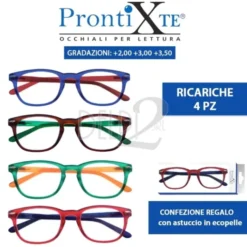 Prontixte Occhiali Ricariche Twins +3,50 4 Pezzi