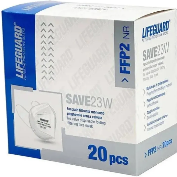 Rays Spa Lifeguard Save 23w FFP2 Mascherina Monouso 20 Pezzi