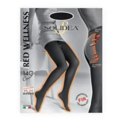 Red Wellness Collant 140 Den Opaque Solidea® Colore Nero Taglia 1-S 1 Paio