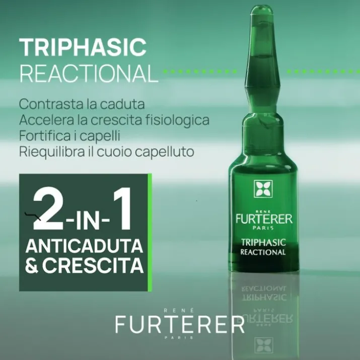 René Furterer Triphasic Reactional Trattamento 2-in-1 anticaduta & crescita, caduta reazionale, 12 unità