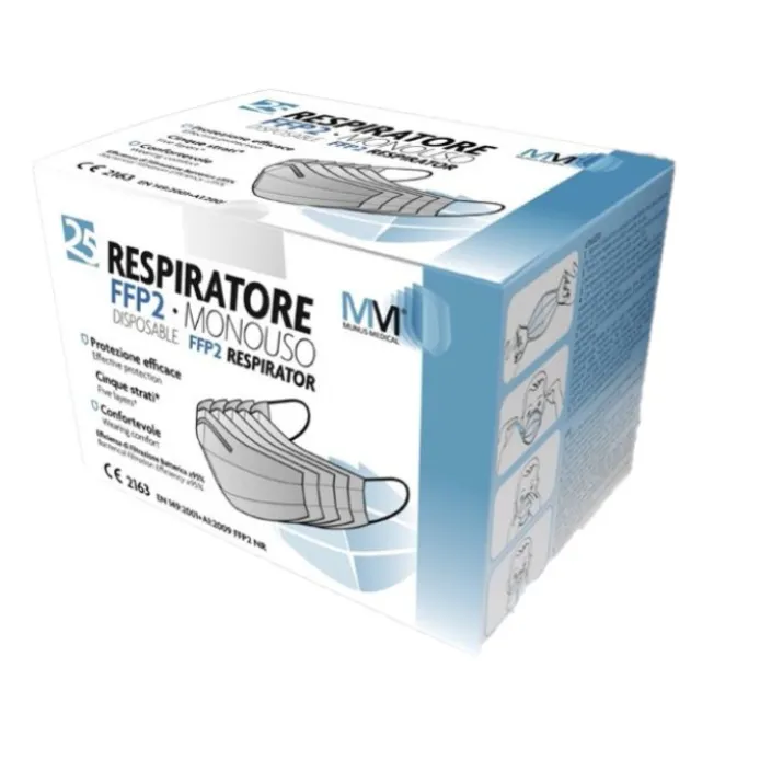 Respiratore FFP2 Monouso Minus Med 25 Mascherine