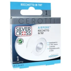 Rocchetto in TNT Airpore Silver Cross 2,5cmx5m