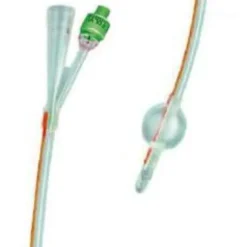 Safety Foley Catetere In Lattice Siliconato Punta Nelaton A 2 Vie Con Palloncino 5-10ml CH14