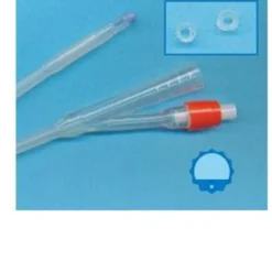Safety Foley Catetere In Lattice Siliconato Con Scanalature Longitudinali A 2 Vie Misura CH18