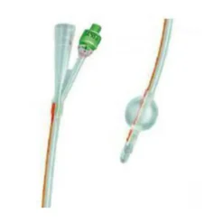 Safety Foley Catetere In Lattice Siliconato Punta Nelaton A 2 Vie Con Palloncino 5-10ml CH18