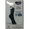 Sauber Calza Uomo Qskin 70 Spiga Nero Denari S/M