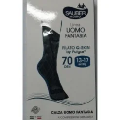 Sauber Calza Uomo Qskin 70 Spiga Nero Denari S/M