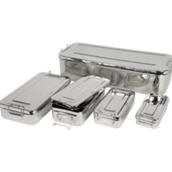 SCATOLA INOX 20X10X4,5CM C/MAN