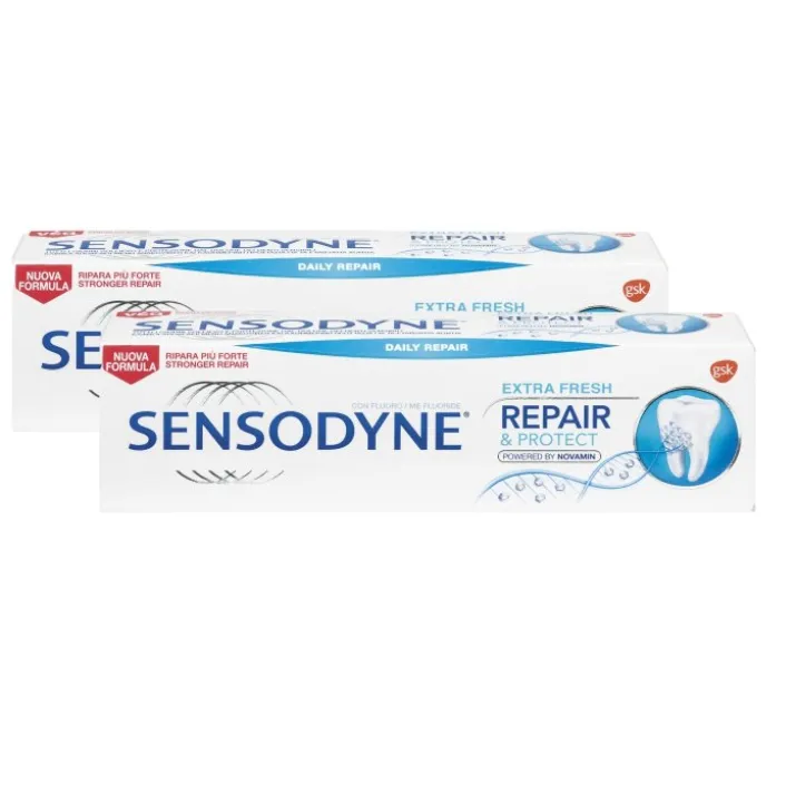 Sensodine Repair & Protect Extra Fresh Dentifricio 2x75ml