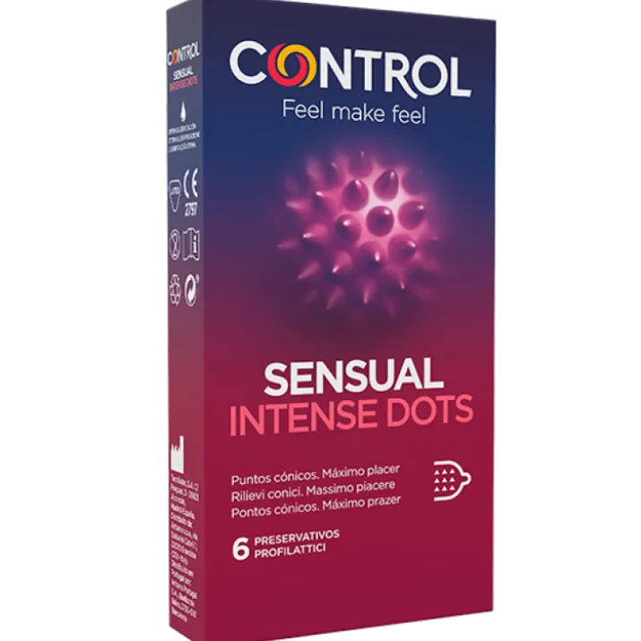 Sensual Intense Dots Control 6 Profilattici