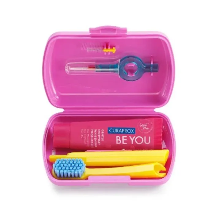 Set Da Viaggio Rosa Curaprox 4 Pezzi