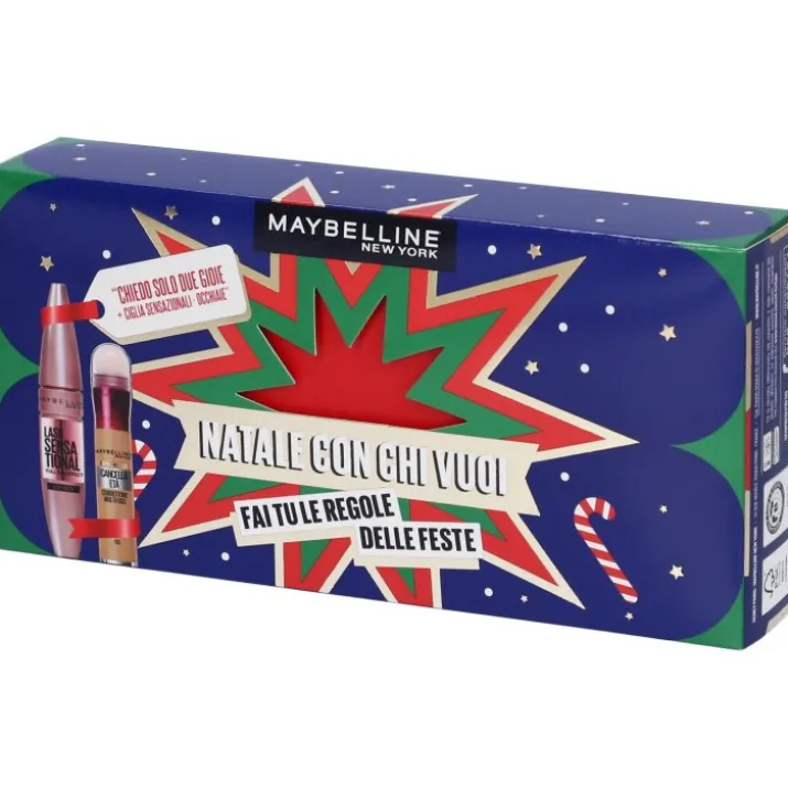 Set Mascara Volumizzante Ciglia Sensazionali+Il Cancella Età 02 Maybelline New York Cofanetto 2024