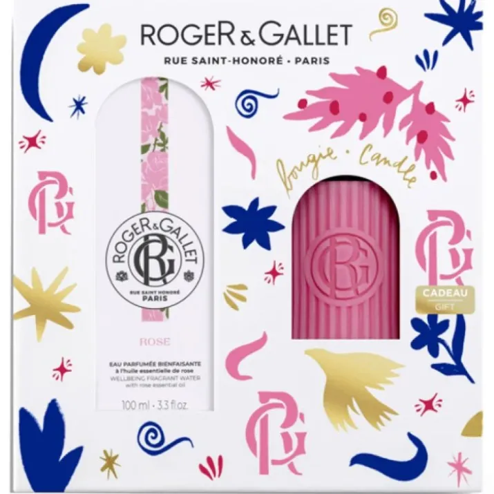 Set Natale Rose 100ml+Candela Roger&Gallet