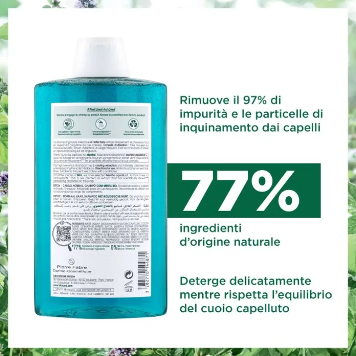 Shampoo Alla Menta Acquatica Klorane 400ml