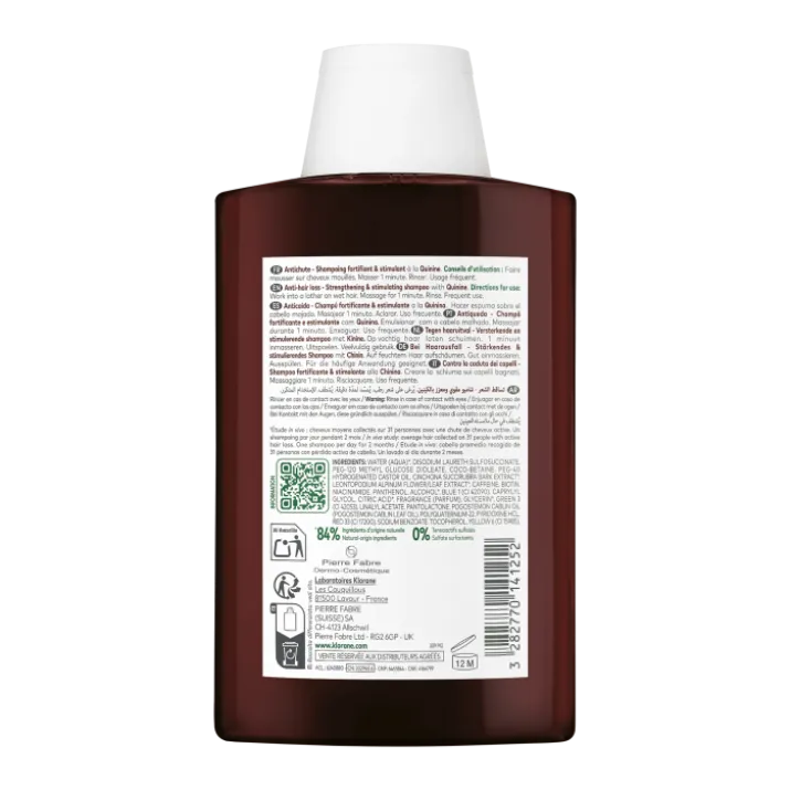 Shampoo Chinina E Stella Alpina Klorane 200ml