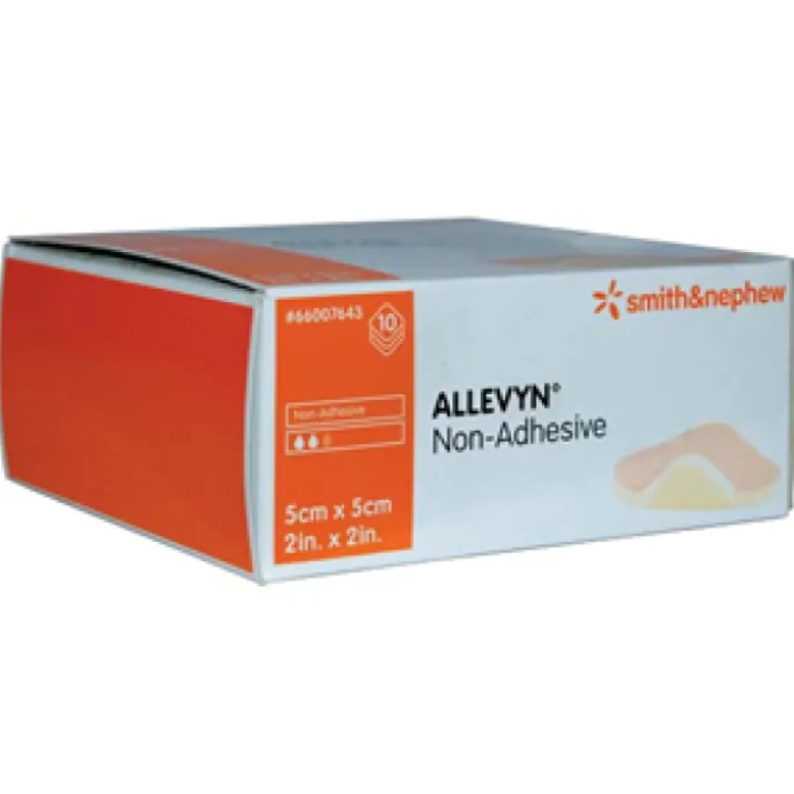 Smith&Nephew Allevyn Non Adhesive Ag Medicazione Non Adesiva 5x5cm 10 Pezzi