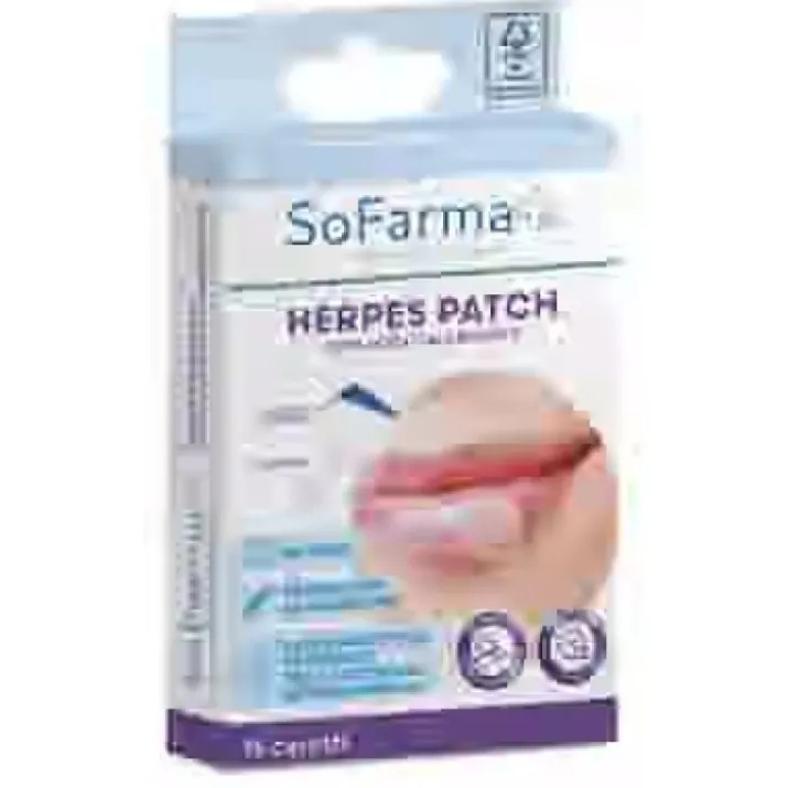 Sofarmapiù Cerotto Herpes Labiale con Acido Ialuronico, 15 Pezzi