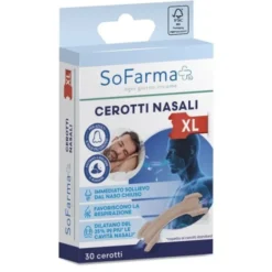 Sofarmapiù Cerotto Nasale Extra Large 6,7x2 cm, 30 Pezzi