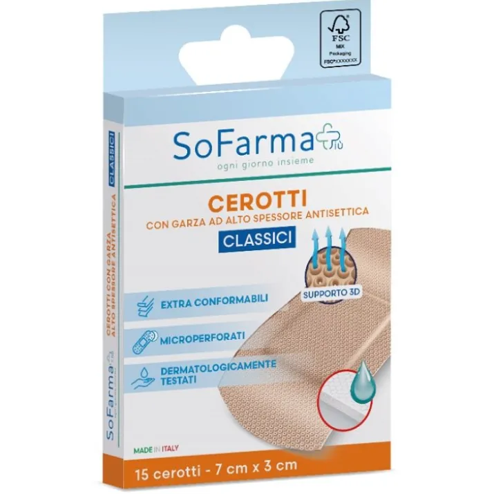 Sofarmapiu' Cerotti Classici 7x3 15 Pezzi