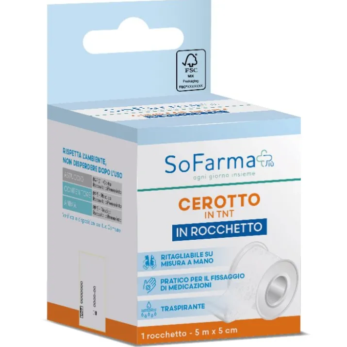 Sofarmapiu' Cerotto In Tnt In Rocchetto 5mx5cm