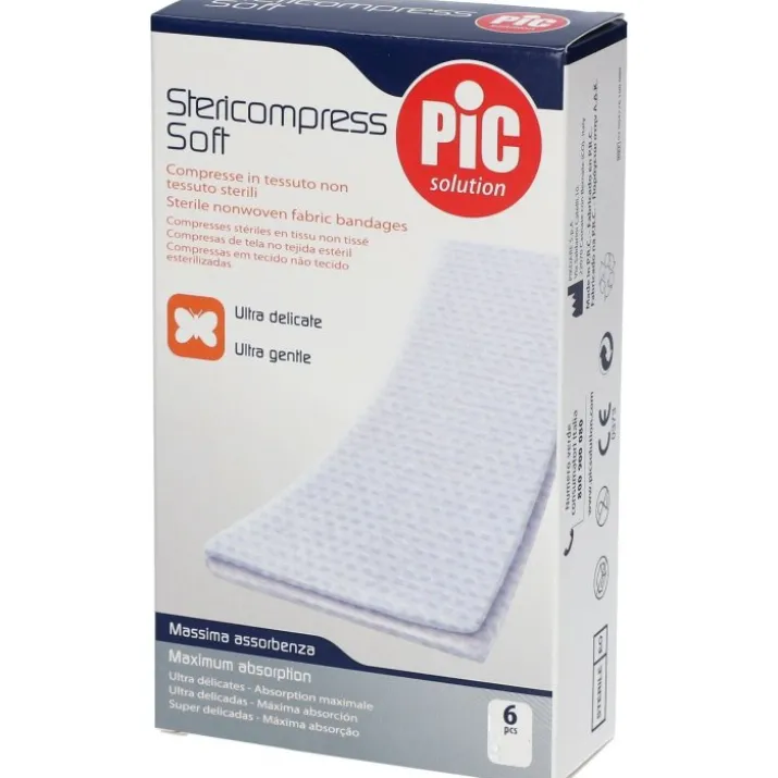 Stericompress Soft 10x10cm Compresse in TNT Sterili PIC 6 Pezzi
