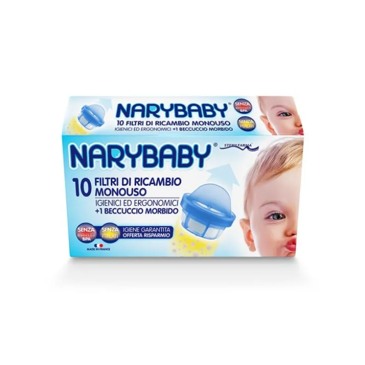 Sterilfarma® NaryBaby®Filtri Di Ricambio Con Beccuccio 10+1 Pezzi