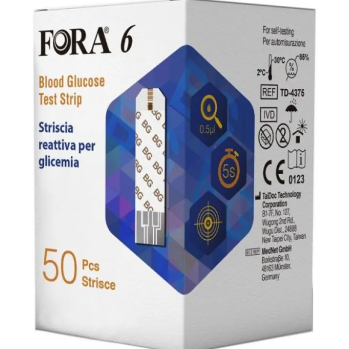 Striscia Reattiva Per Glicemia Fora® 6 50 Strisce