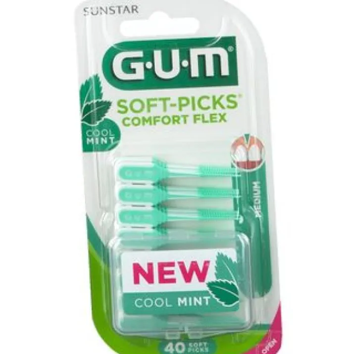 Sunstar Gum Soft Picks Comfort Flex Flex Medium Cool Mint 40 Unità