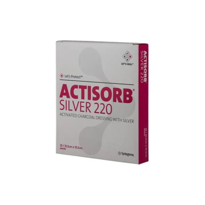 Systagenix Actisorb Silver 220 Garze 10.5x10.5cm 10 Pezzi