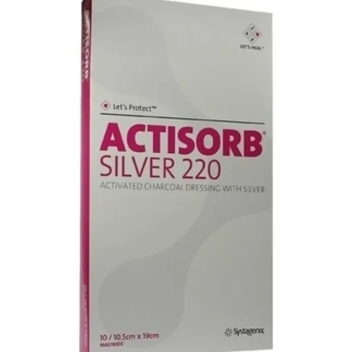 Systagenix Actisorb Silver 220 Garze 10.5x19