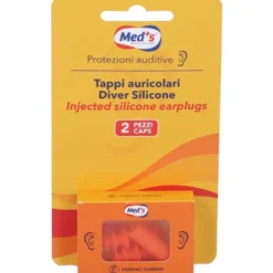 Tappi Auricolari Diver Silicone Med's 2 Pezzi