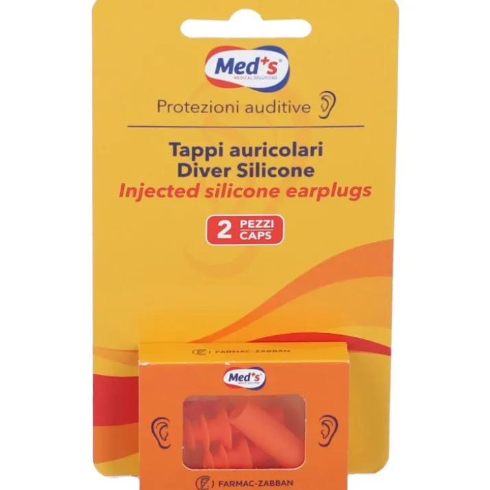 Tappi Auricolari Diver Silicone Med's 2 Pezzi