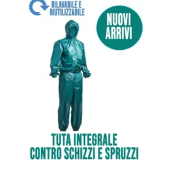 Tuta Microfibra Xl Chiusura Lampo Impermeabile Verde