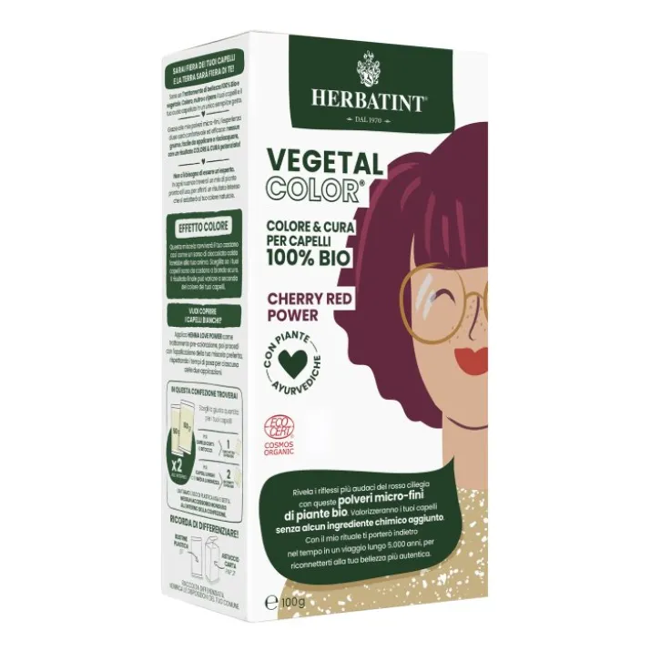 Vegetal Color Cherry Red Power Herbatint 100g